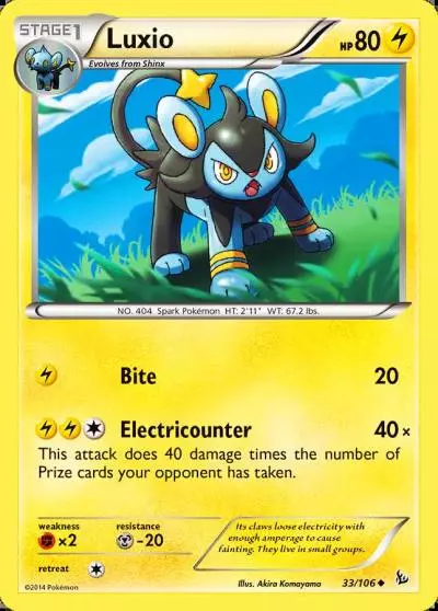 Luxio 33/106 Flashfire Pokemon card
