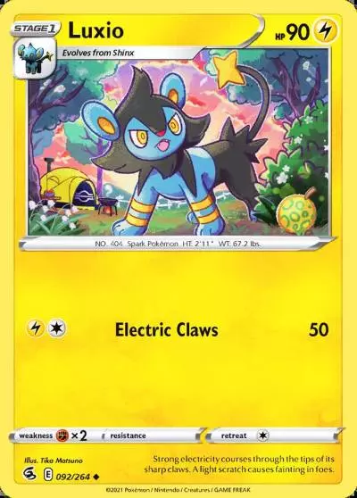 Luxio 92/264 Fusion Strike Pokemon card