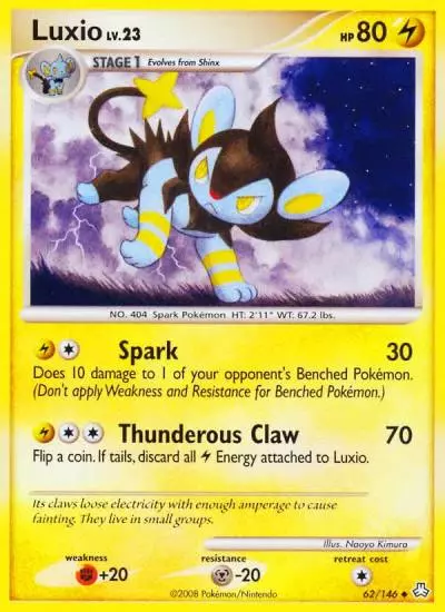 Luxio 62/146 Legends Awakened Pokemon card