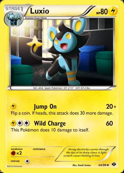 Luxio 44/99 Next Destinies Pokemon card