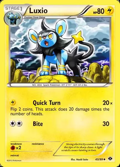 Luxio 45/99 Next Destinies Pokemon card