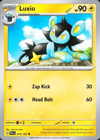 Luxio 70/193 Paldea Evolved Pokemon card