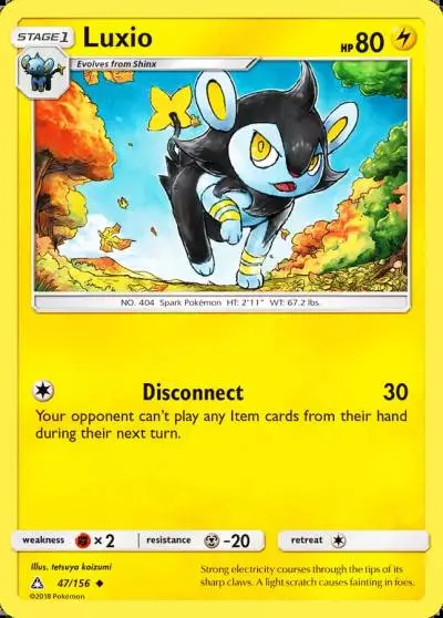 Luxio 47/156 Ultra Prism Pokemon card