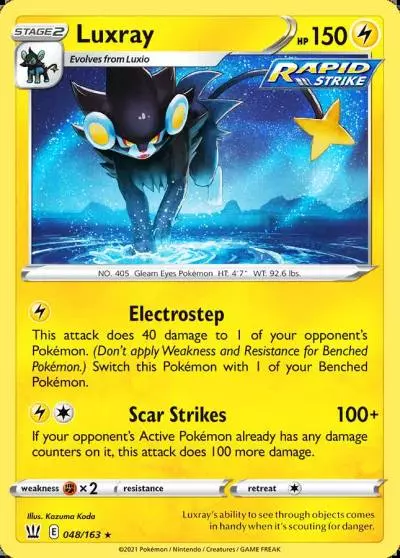 Luxray 48/163 Battle Styles Pokemon card