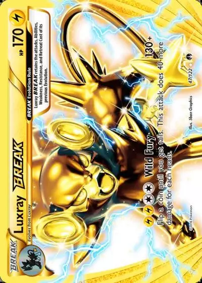 Luxray BREAK 47/122 BREAKpoint Pokemon card