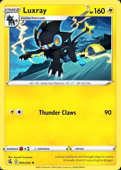 Luxray 93/264 Fusion Strike Pokemon card