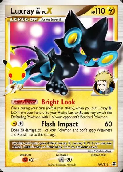 Luxray GL LV.X 109/25 Celebrations: Classic Collection Pokemon card