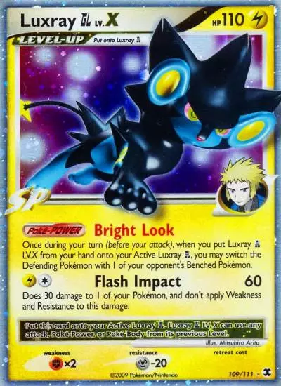 Luxray GL LV.X 109/111 Rising Rivals Pokemon card