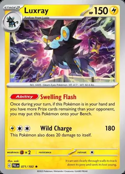 Luxray 71/193 Paldea Evolved Pokemon card