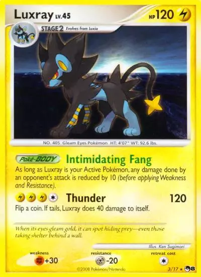Luxray 3/17 POP Series 8 Pokemon card