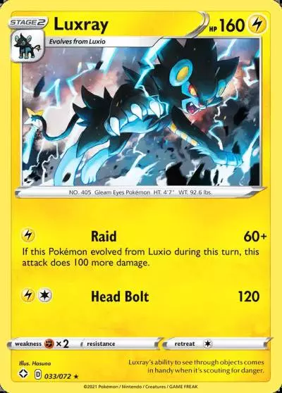 Luxray 33/72 Shining Fates Pokemon card