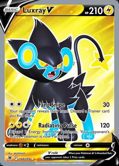 Luxray V 168/189 Astral Radiance Pokemon card