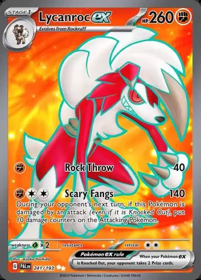 Lycanroc ex 241/193 Paldea Evolved Pokemon card