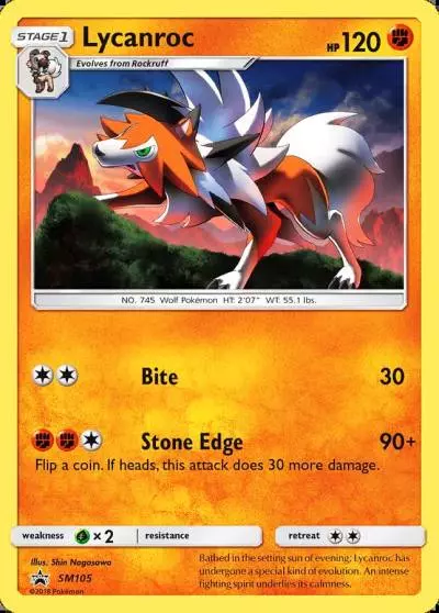 Lycanroc SM105/248 SM Black Star Promos Pokemon card