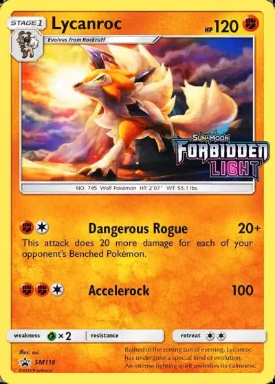 Lycanroc SM118/248 SM Black Star Promos Pokemon card