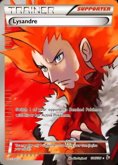 Lysandre 104/106 Flashfire Pokemon card