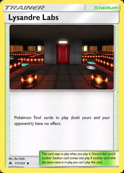 Lysandre Labs 111/131 Forbidden Light Pokemon card
