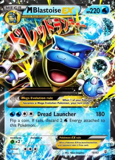 M Blastoise-EX 18/83 Generations Pokemon card