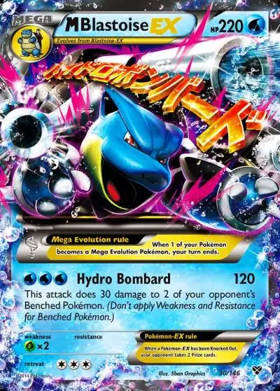 M Blastoise-EX 30/146 XY Pokemon card