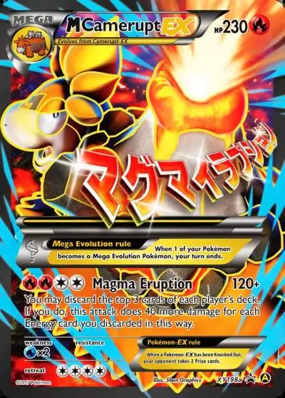 M Camerupt-EX XY198a/211 XY Black Star Promos Pokemon card