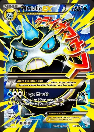 M Glalie-EX 156/162 BREAKthrough Pokemon card