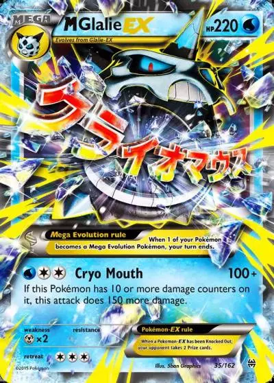 M Glalie-EX 35/162 BREAKthrough Pokemon card