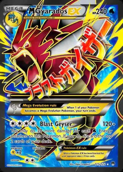 M Gyarados-EX 115/122 BREAKpoint Pokemon card