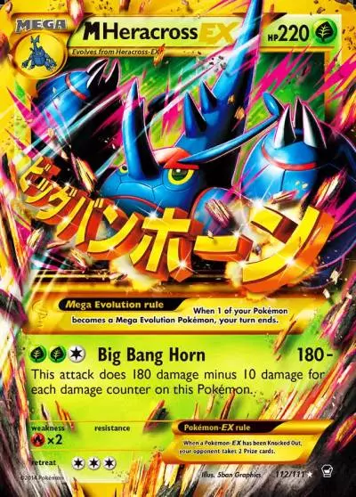 M Heracross-EX 112/111 Furious Fists Pokemon card