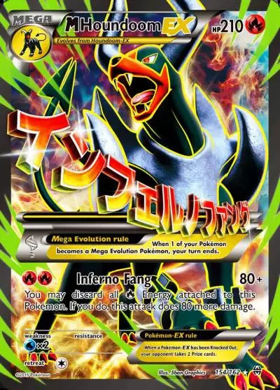 M Houndoom-EX 154/162 BREAKthrough Pokemon card