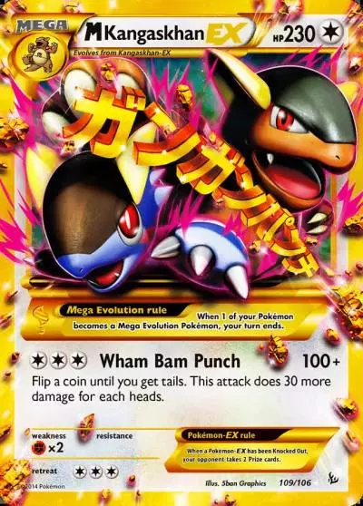 M Kangaskhan-EX 109/106 Flashfire Pokemon card