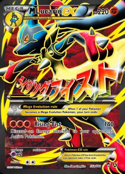 M Lucario-EX 55a/111 Furious Fists Pokemon card
