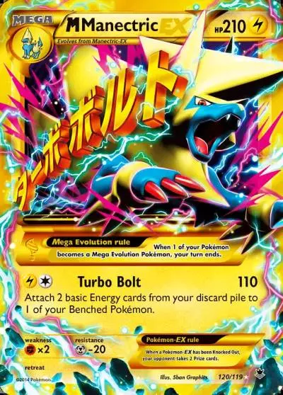 M Manectric-EX 120/119 Phantom Forces Pokemon card