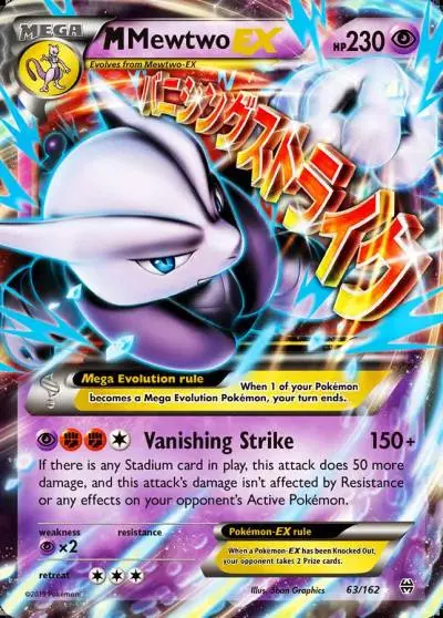 M Mewtwo-EX 63/162 BREAKthrough Pokemon card