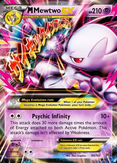 M Mewtwo-EX 64/162 BREAKthrough Pokemon card