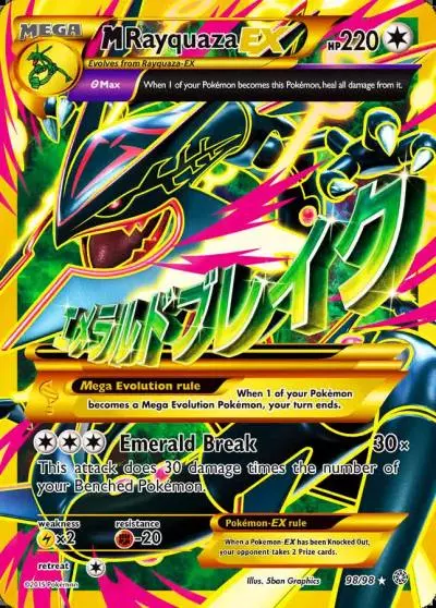 M Rayquaza-EX 98/98 Ancient Origins Pokemon card