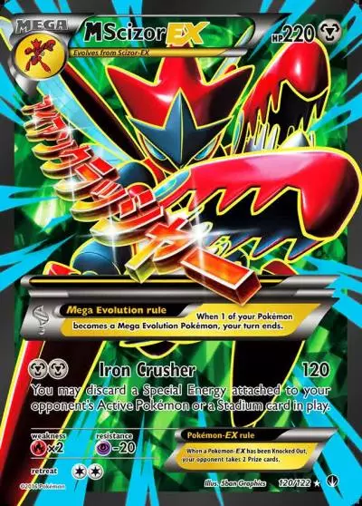 M Scizor-EX 120/122 BREAKpoint Pokemon card