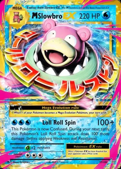 M Slowbro-EX 27/108 Evolutions Pokemon card