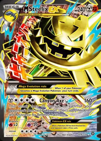 M Steelix-EX 109/114 Steam Siege Pokemon card