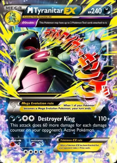 M Tyranitar-EX 43/98 Ancient Origins Pokemon card