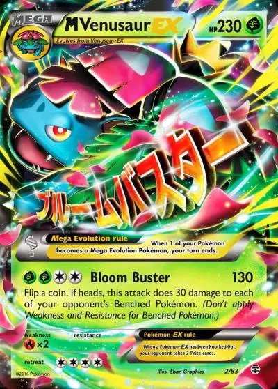 M Venusaur-EX 2/83 Generations Pokemon card