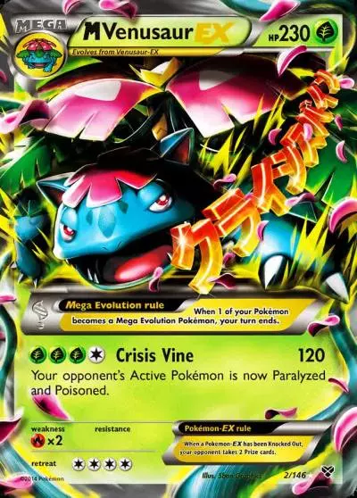 M Venusaur-EX 2/146 XY Pokemon card