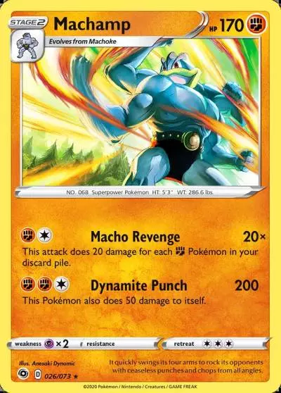 Machamp 26/73 Champion's Path Pokemon card
