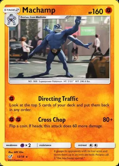Machamp 13/18 Detective Pikachu Pokemon card