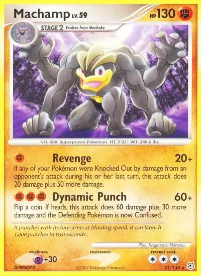 Machamp 31/130 Diamond & Pearl Pokemon card