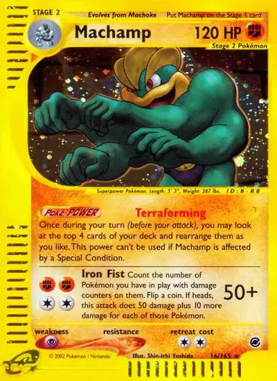 Machamp 16/165 Expedition Base Set Pokemon card