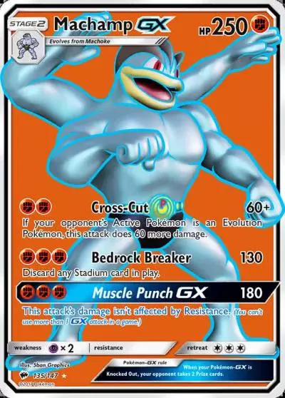 Machamp-GX 135/147 Burning Shadows Pokemon card