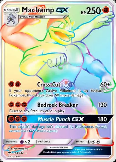 Machamp-GX 154/147 Burning Shadows Pokemon card