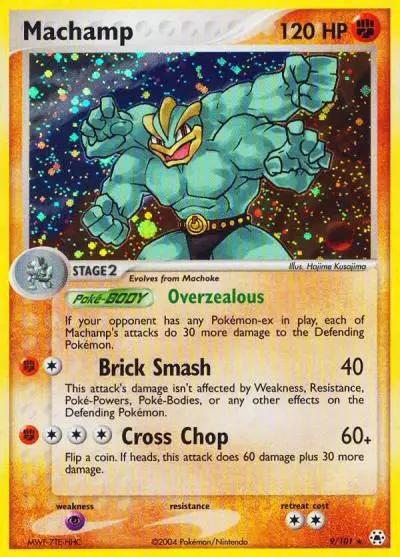 Machamp 9/101 Hidden Legends Pokemon card