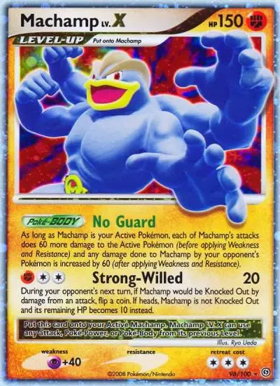 Machamp LV.X 98/100 Stormfront Pokemon card
