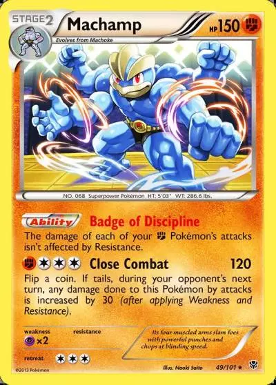 Machamp 49/101 Plasma Blast Pokemon card